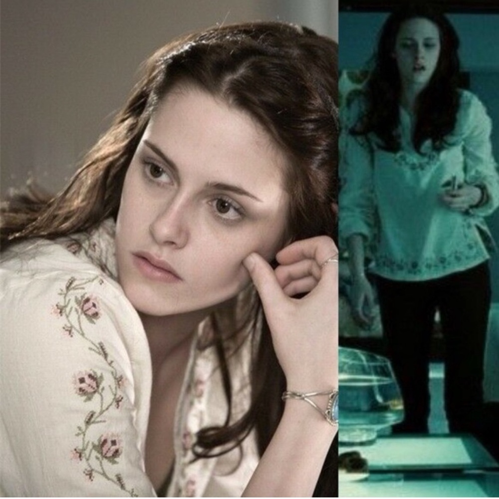 RARE vintage lucky brand embroidered top. As seen on Bella swan in twilight!!